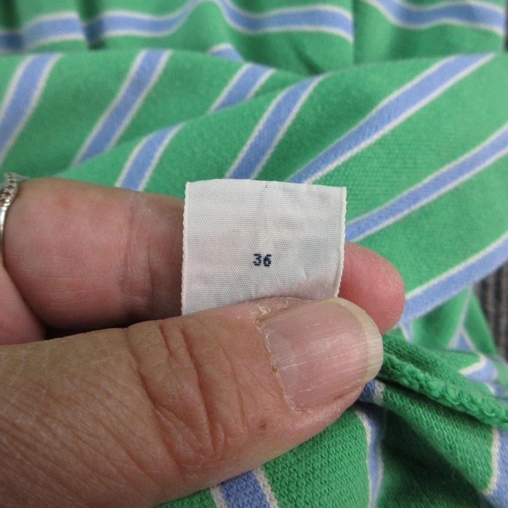 Polo By Ralph Lauren Polo Shirt Mens XL Green Striped 100% Cotton Golf